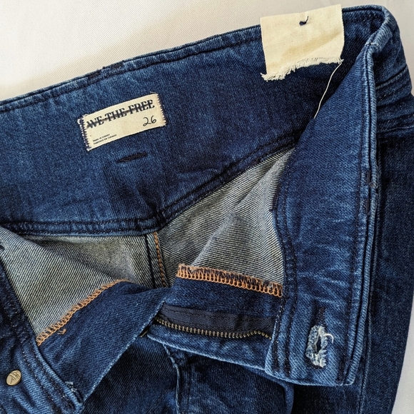 Free People We The Free Jeans Stillwater Low Rise Slim Flare Indigo Blue 26 NWT - Picture 11 of 15